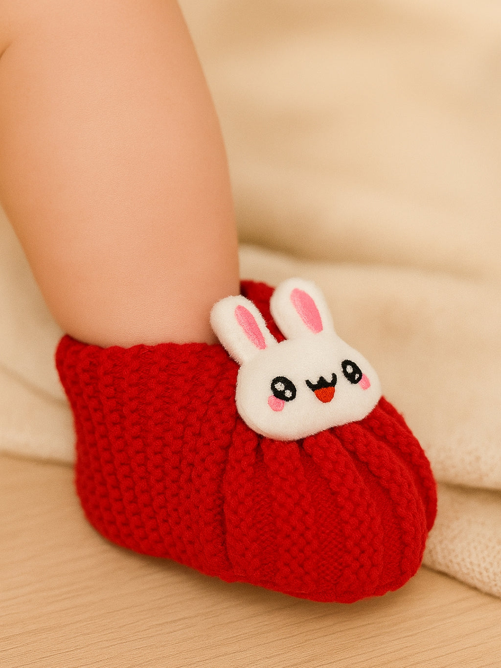 Cdeck Hand Knitted Baby Woolen Booties for Newborn Babies