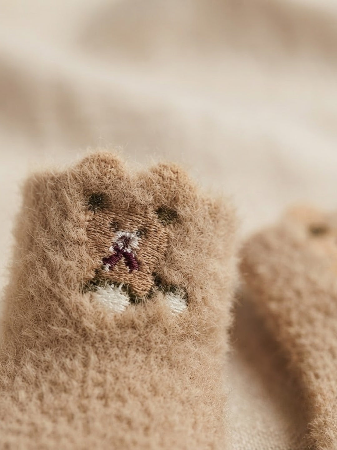 Cdeck Kids Winter Woolen Socks | Soft Fuzzy Rabbit Hair Wool Socks with Anti-Skid Sole | 0–4 Years | Pack of 3 | Multicolor