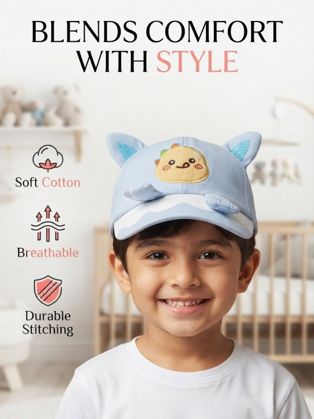 Cdeck Kids Cotton Cap for Boys & Girls
