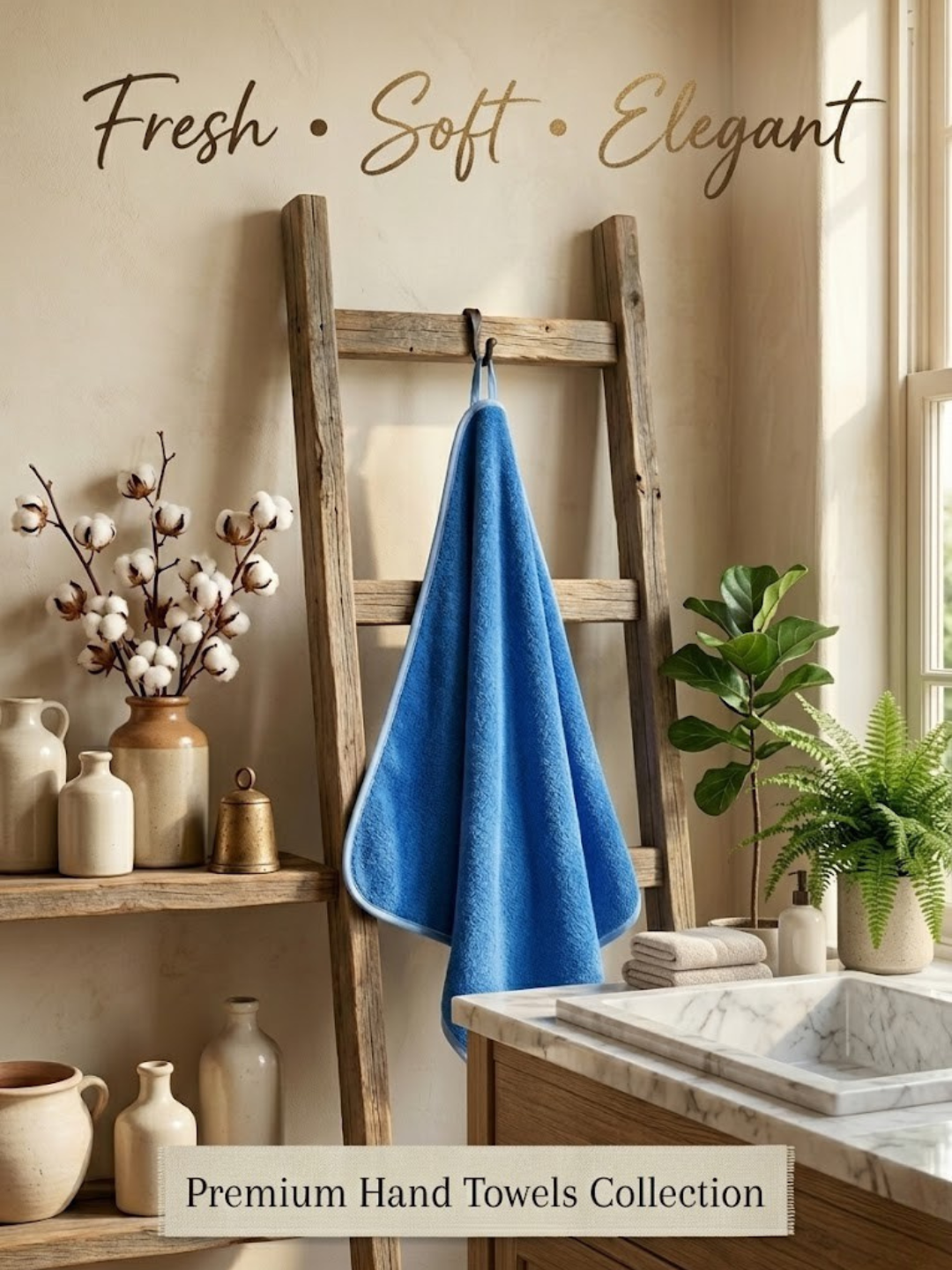 Cdeck Premium Cotton Hand Towel | Soft, Absorbent & Comfortable Everyday Use