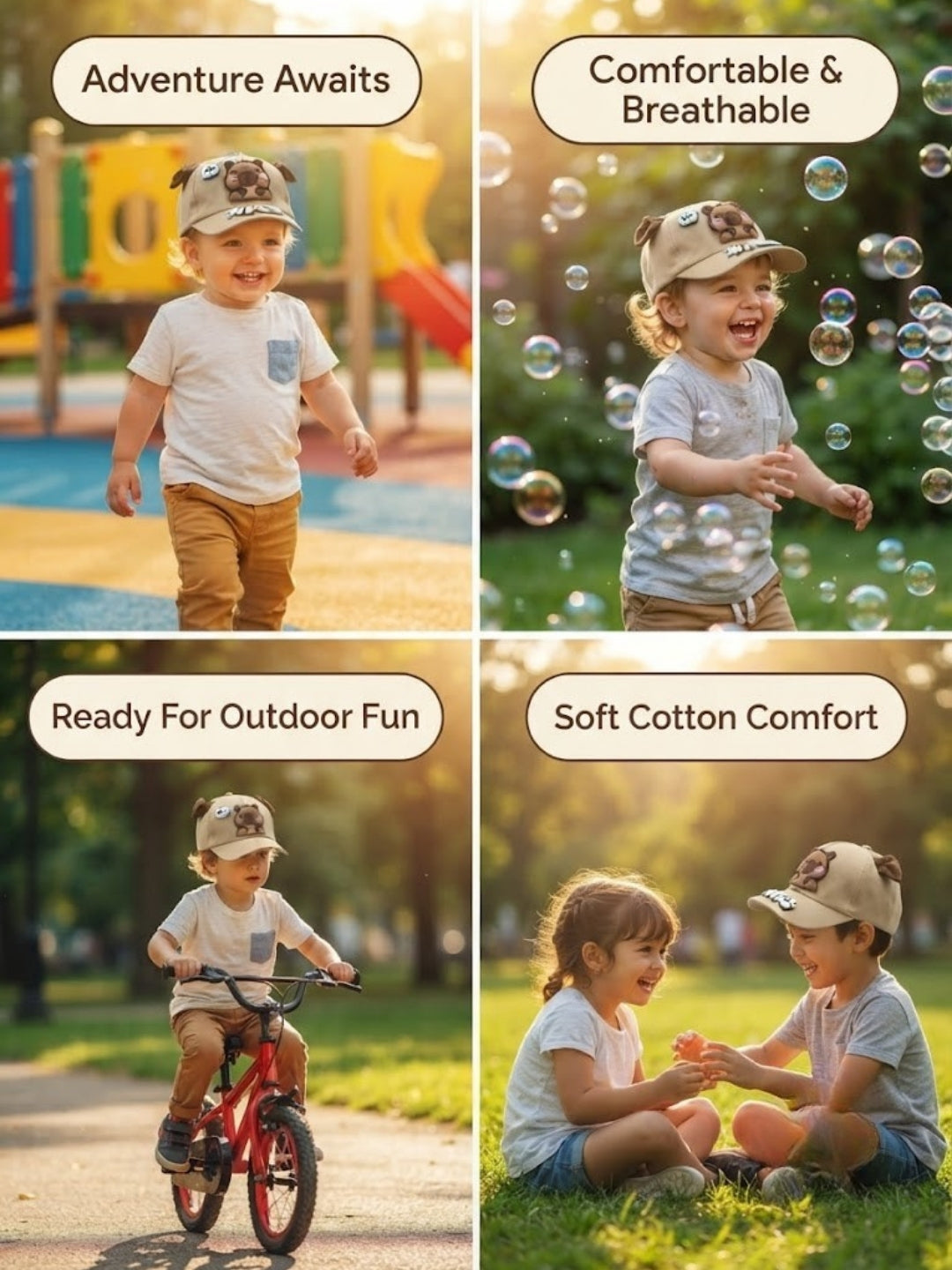 Cdeck Kids Cotton Cap for Boys & Girls