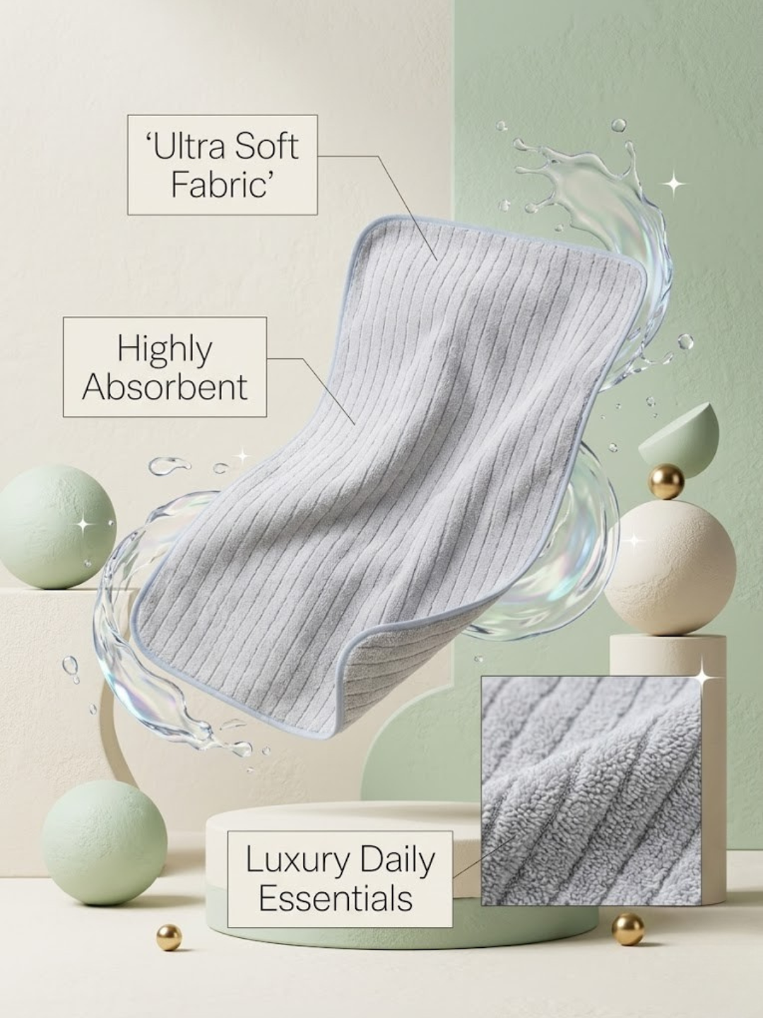 Cdeck Premium Cotton Hand Towel | Soft, Absorbent & Comfortable Everyday Use