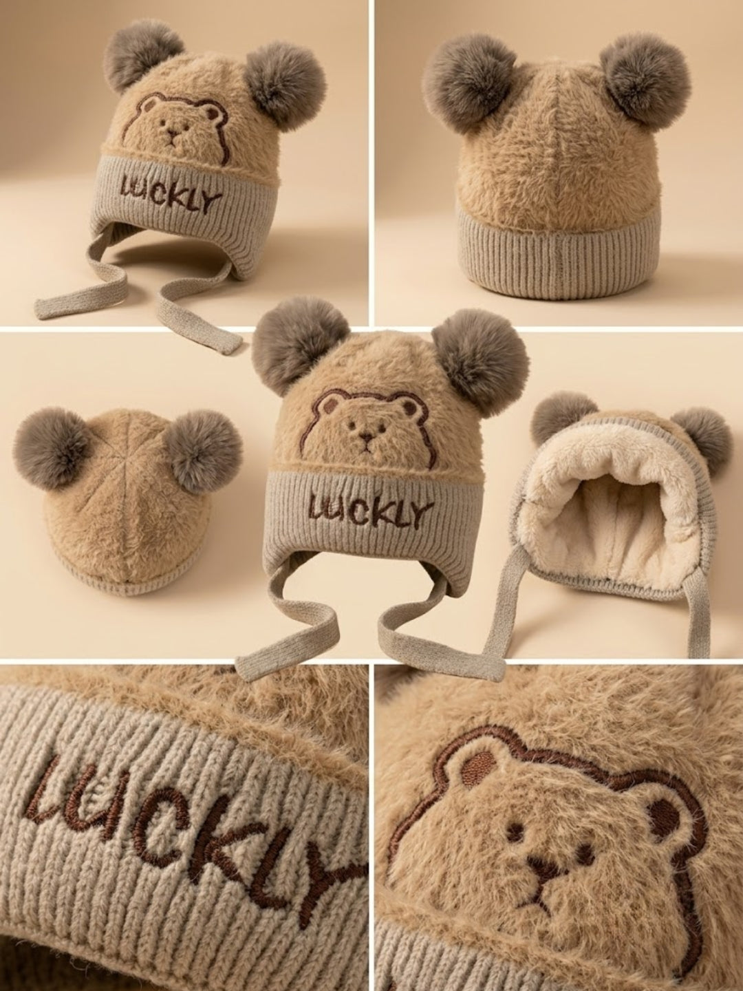Cdeck Kids Woolen Winter Cap for Boys & Girls | Warm & Comfortable Winter Wear | 2–4 Years |Brown