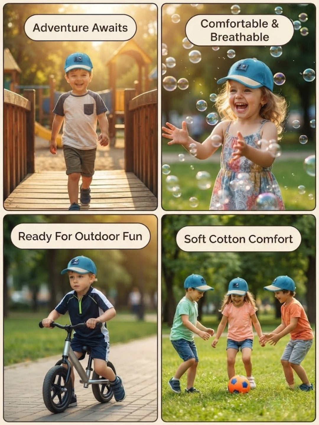 Cdeck Kids Cotton Cap for Boys & Girls