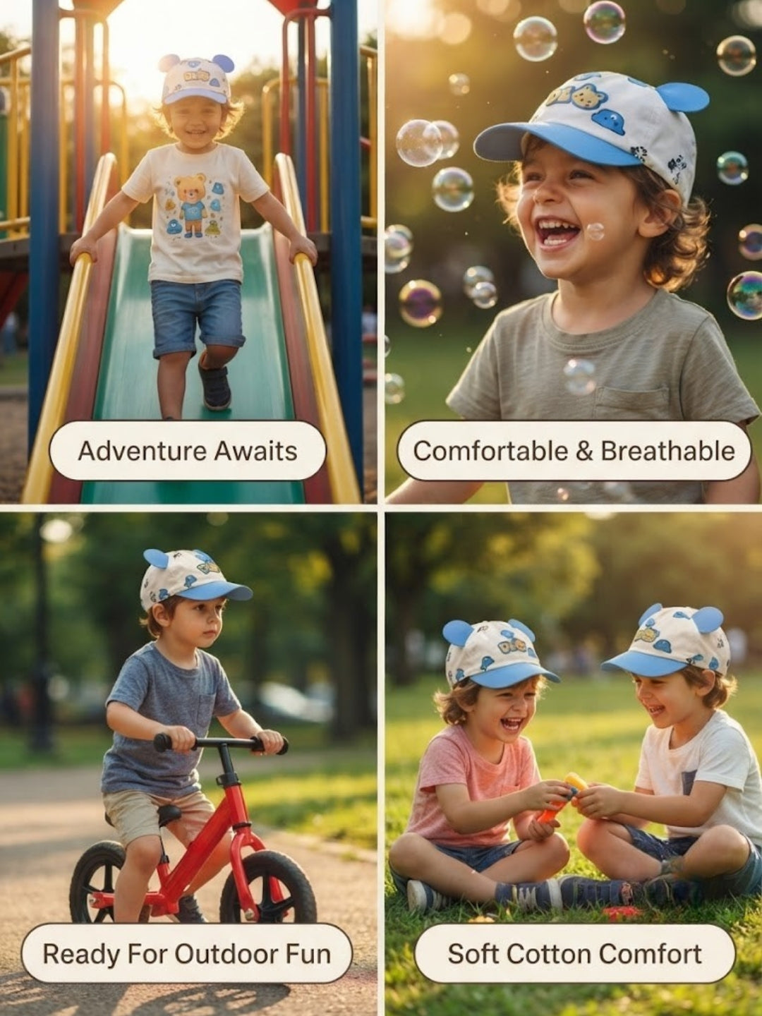 Cdeck Kids Cotton Cap for Boys & Girls