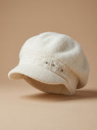 Cdeck Women Woolen Cap | Soft Knitted Winter Beanie for Women | Warm & Stylish Winter Wear | Free Size | Cream