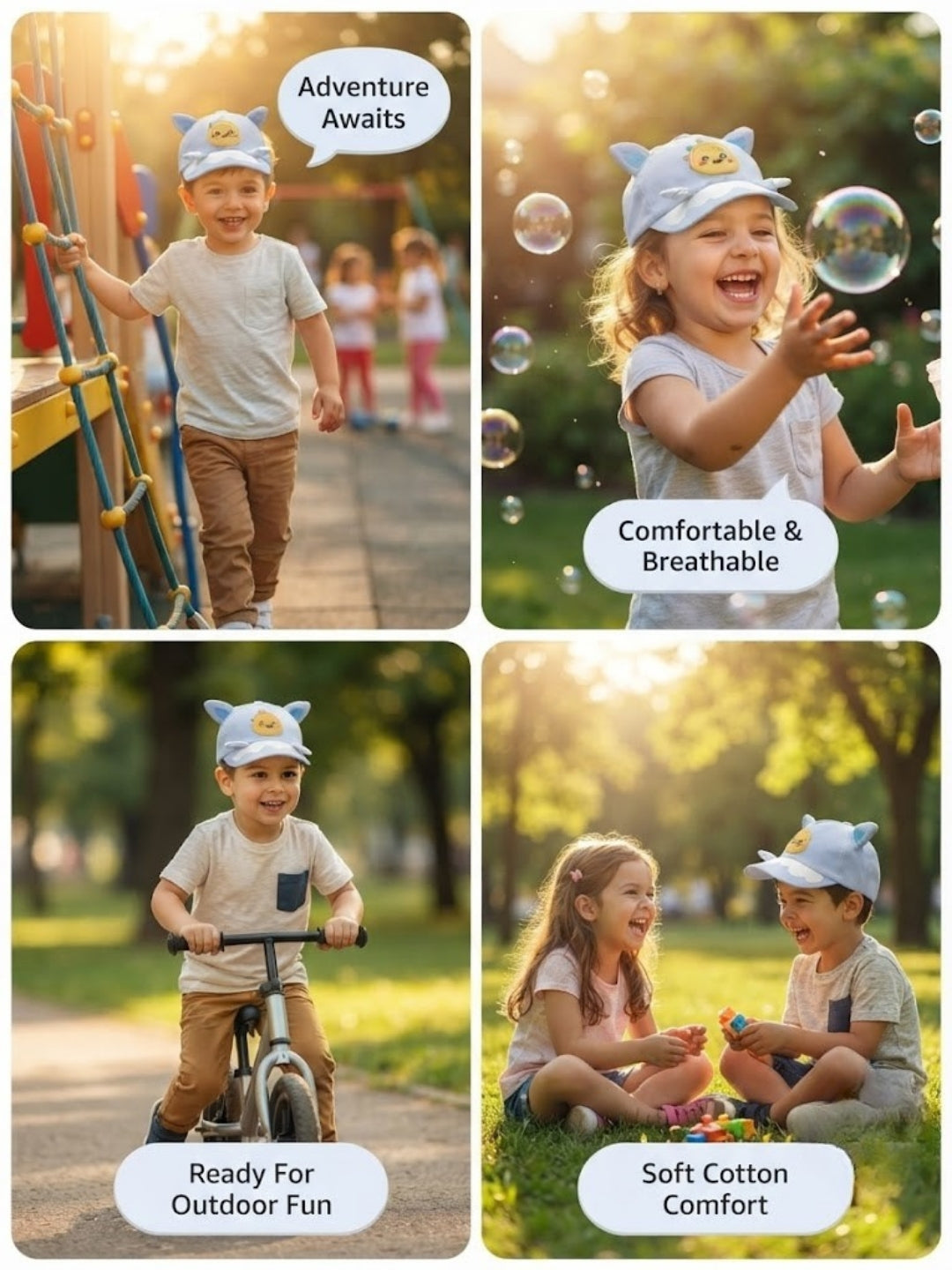 Cdeck Kids Cotton Cap for Boys & Girls