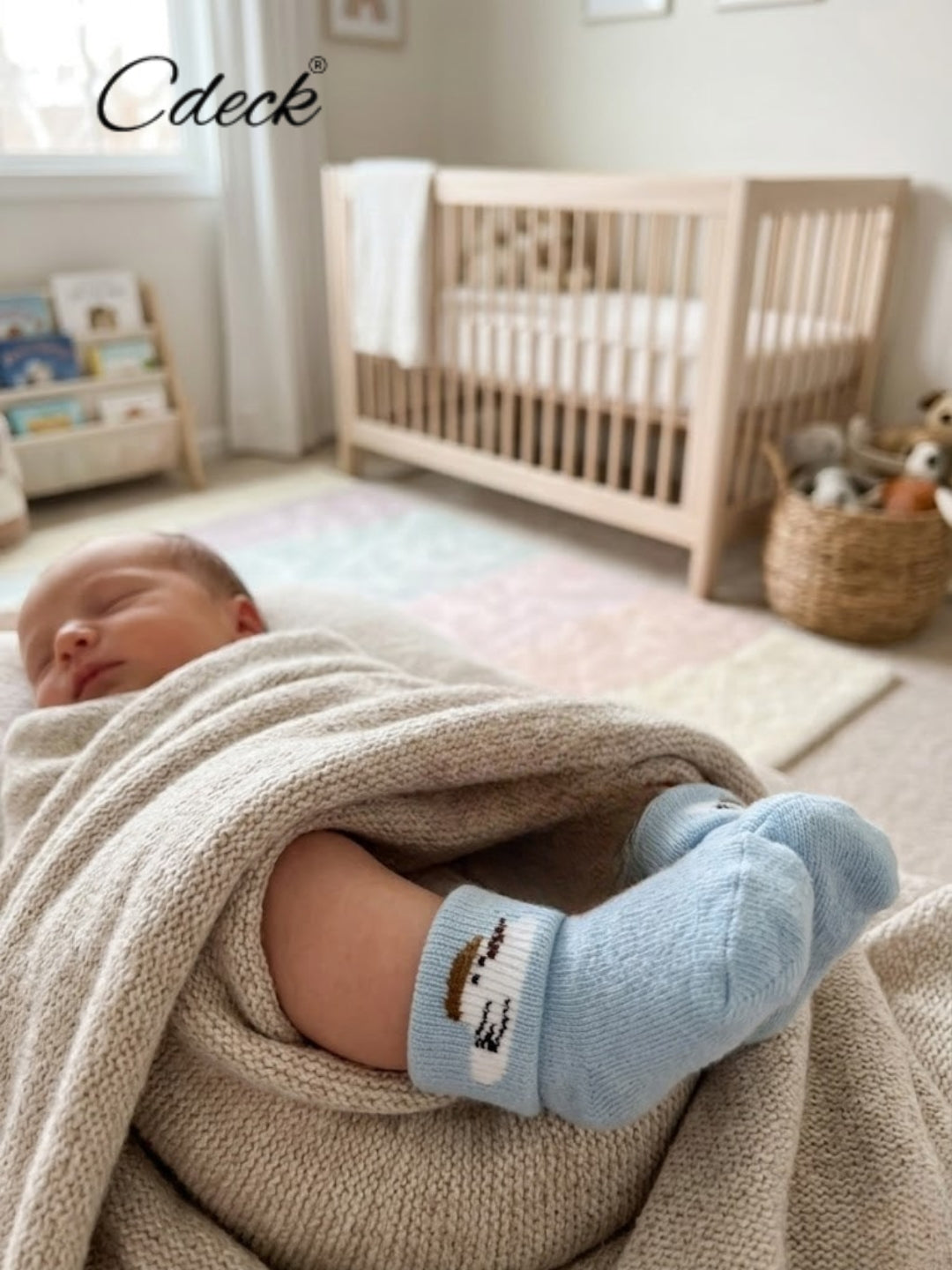 Cdeck Baby Kids Towel Cotton Socks | Soft, Comfortable & Absorbent | 0–12 Months