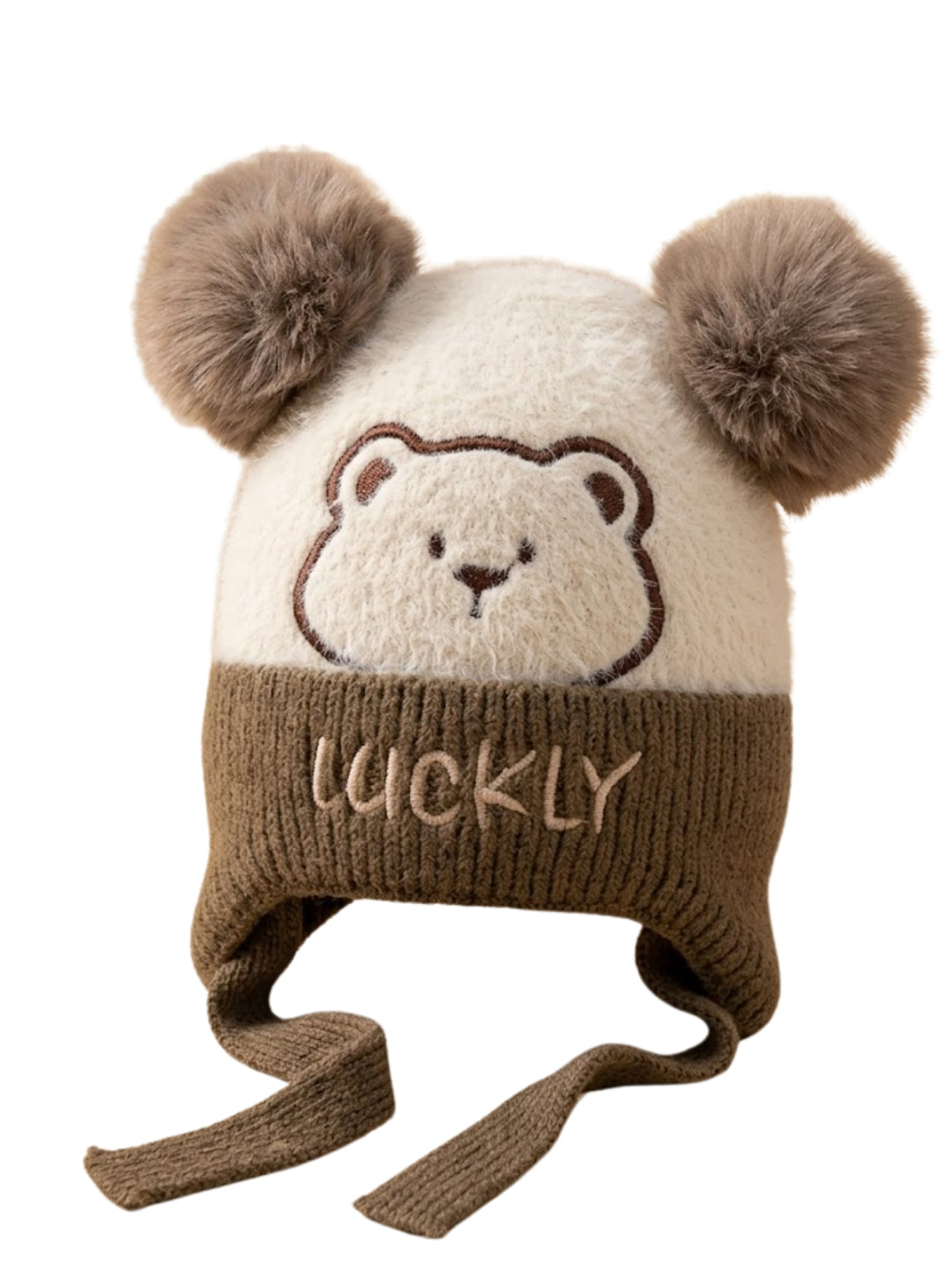 Cdeck Kids Woolen Winter Cap for Boys & Girls | Warm & Comfortable Winter Wear | 2–4 Years | Beige