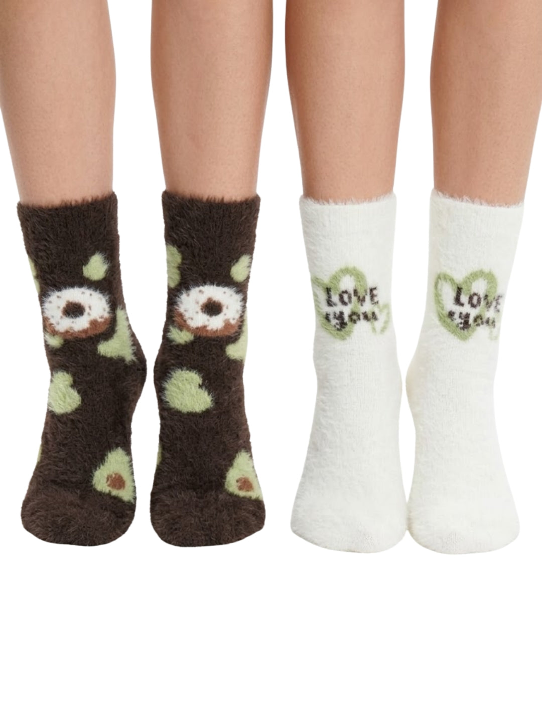 Cdeck Women’s Soft & Warm Fuzzy Winter Socks with Cozy Fluffy Fabric | Free Size | Brown & Cream