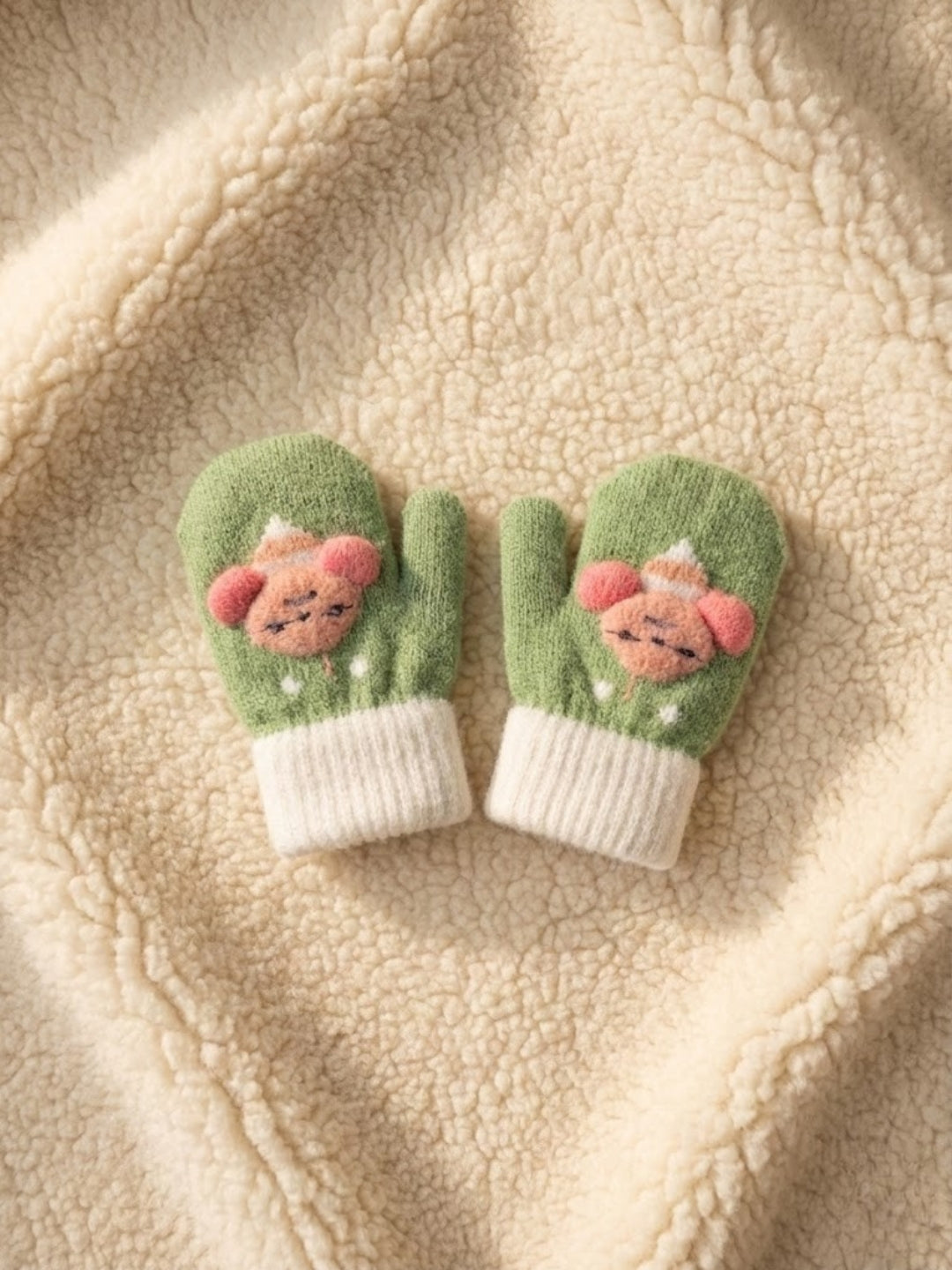 Cdeck Baby Woolen Winter Gloves for Boys & Girls | Soft, Warm & Comfortable | 0–12 Months