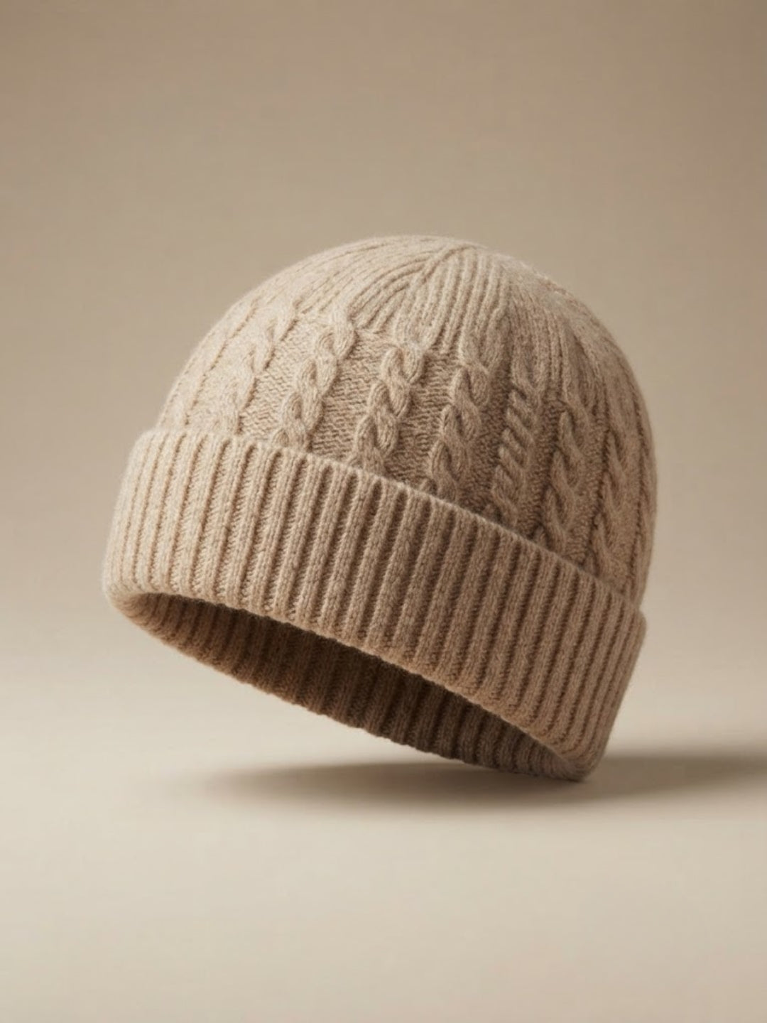 Cdeck Men’s Winter Woolen Cap | Ribbed Knit Beanie | Free Size | Soft & Warm | Brown