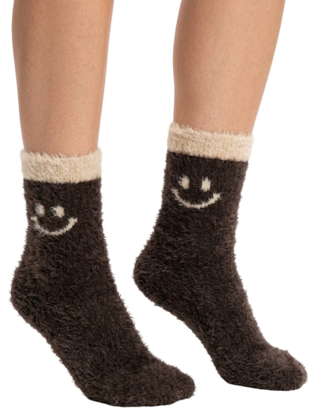 Cdeck Women’s Fuzzy Winter Socks | Soft & Warm Plush Socks with Cute Design | Free Size | Brown