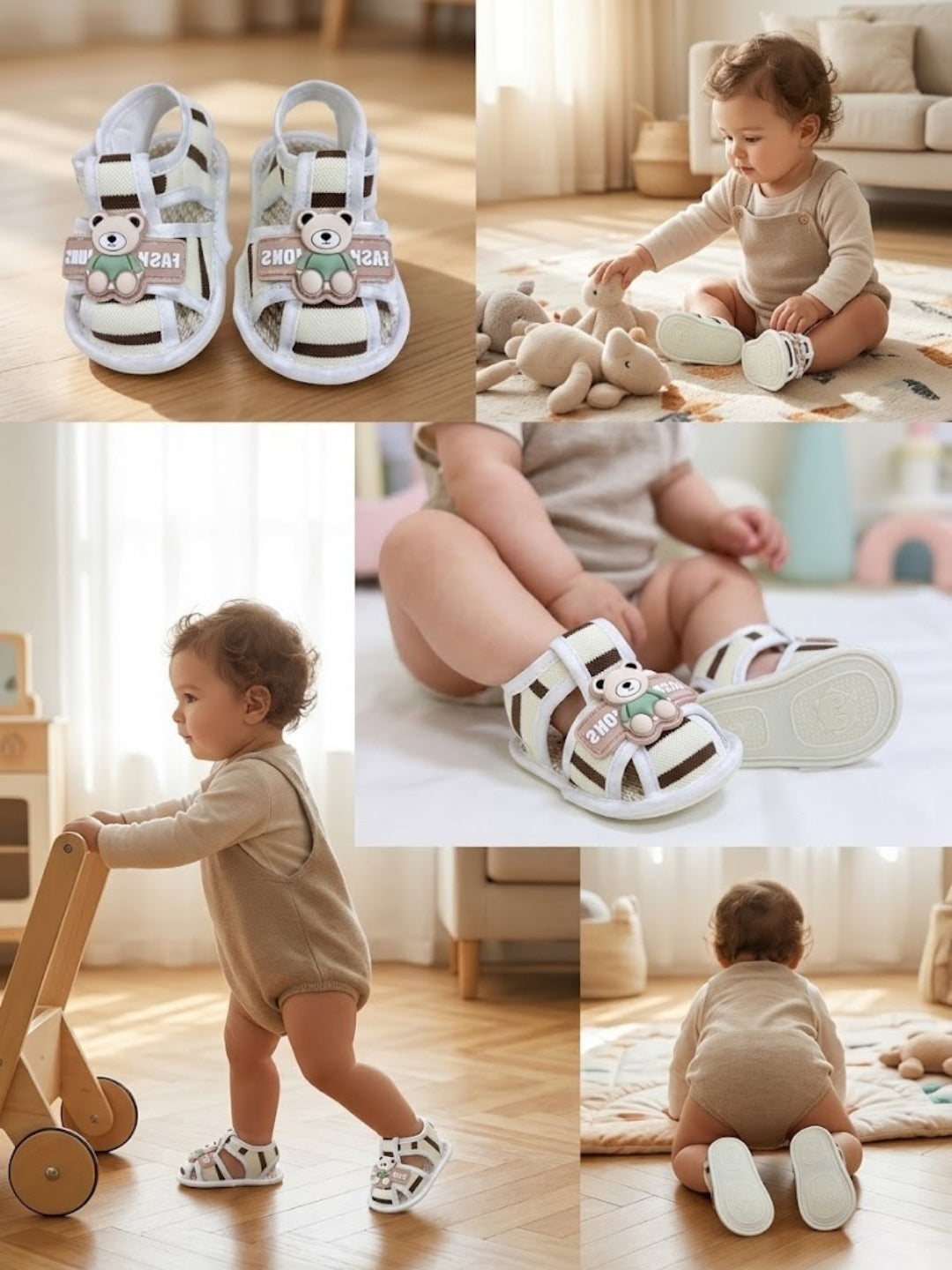 Cdeck Baby Summer Sandals | Lightweight & Comfortable Footwear for Kids | 3-18 months