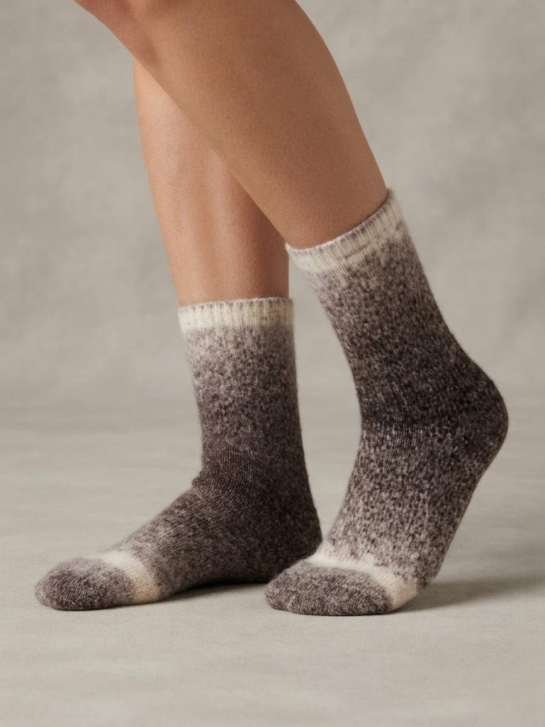 Cdeck Unisex Premium Fuzzy Winter Socks Combo | Soft Warm Plush Socks for Men & Women | Cozy Comfortable Winter Socks | Free Size | Brown & Beige