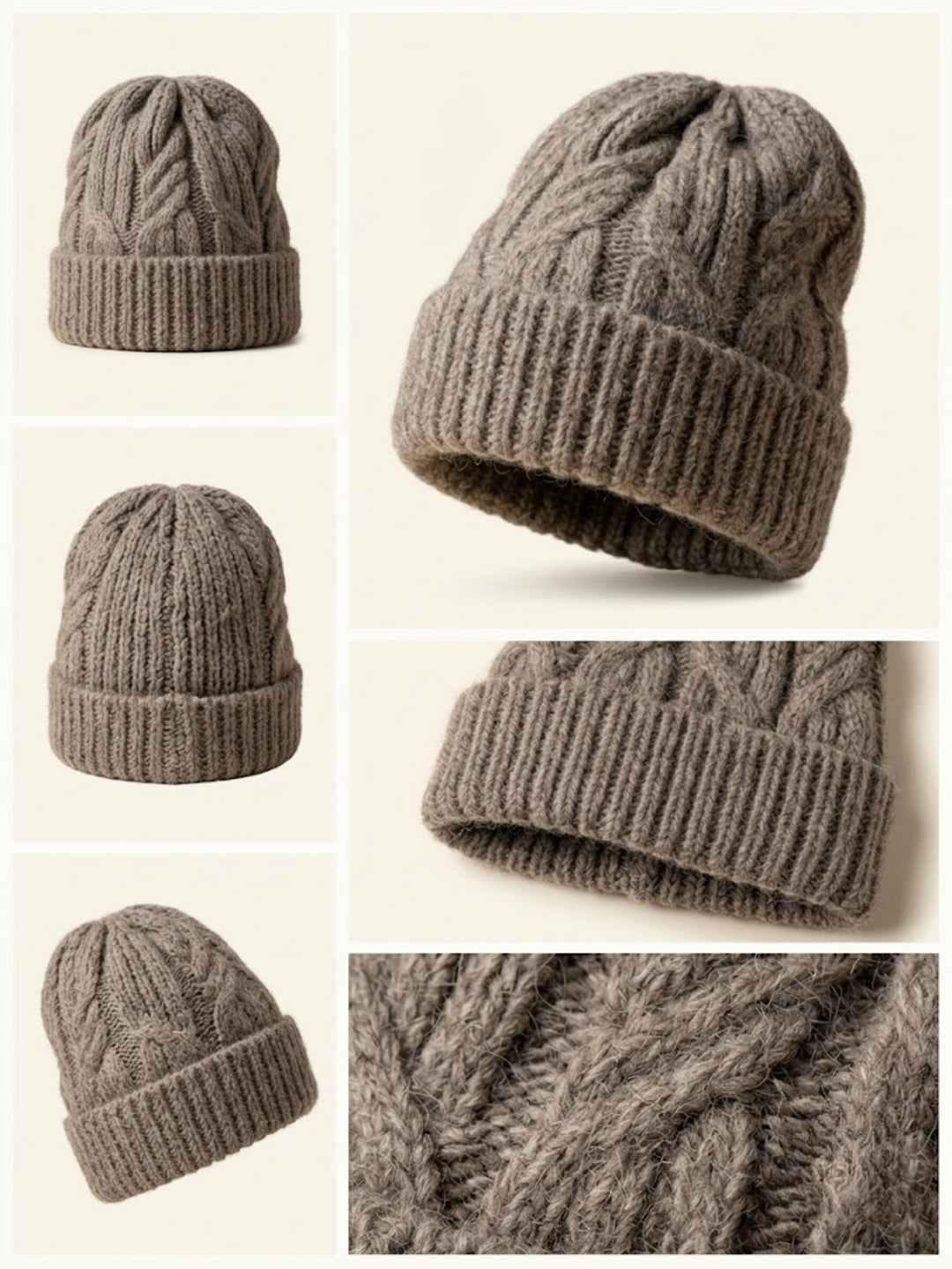 Cdeck Women Woolen Cap | Soft Knitted Winter Beanie for Women | Warm & Stylish Winter Wear | Free Size| Brown