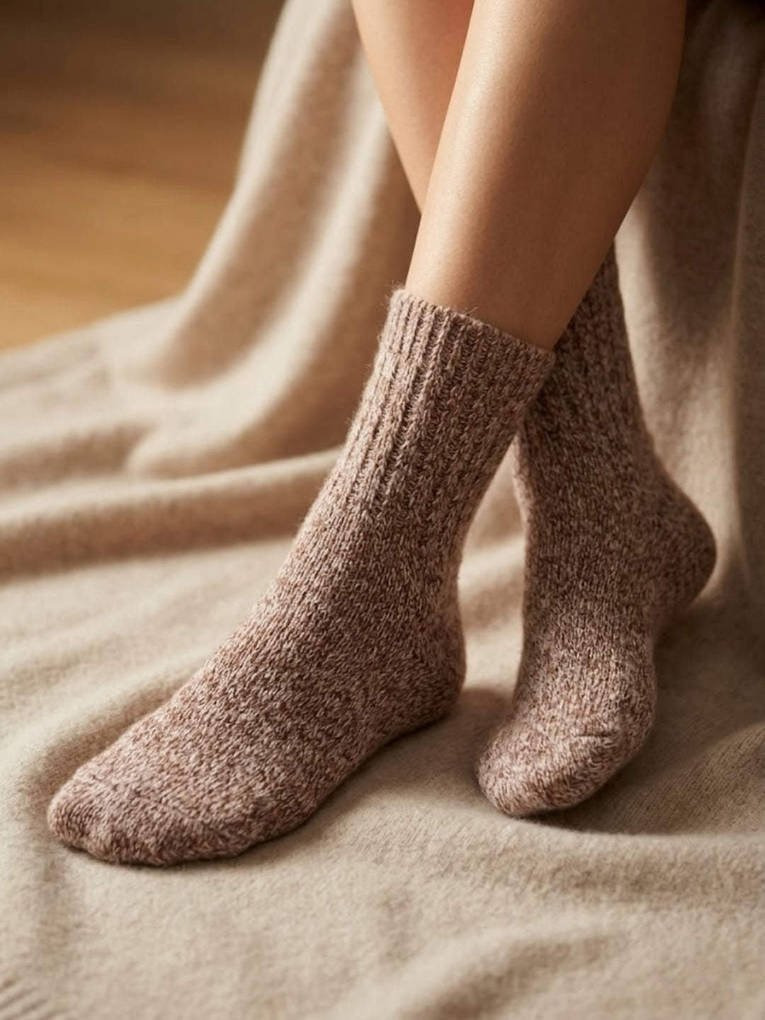 Cdeck Women’s Premium Fuzzy Socks – Soft Warm Winter Socks | Free Size | Brown