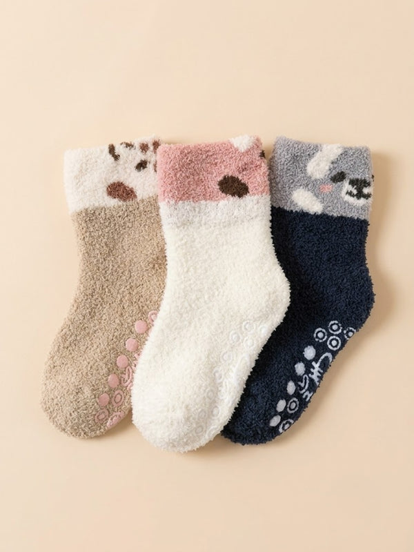 Cdeck Kids Premium Hair Wool Socks | Soft & Warm Winter Socks for Boys & Girls | 3 Pack | 0–4 Years | Multicolor