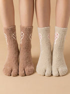 Cdeck Women’s Premium Fuzzy Socks – Cute Bunny Design | Warm Winter Socks | Free Size | Brown & Cream Combo