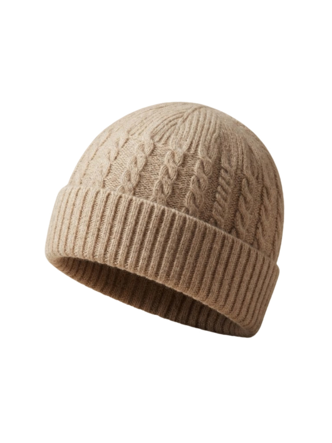 Cdeck Men’s Winter Woolen Cap | Ribbed Knit Beanie | Free Size | Soft & Warm | Brown