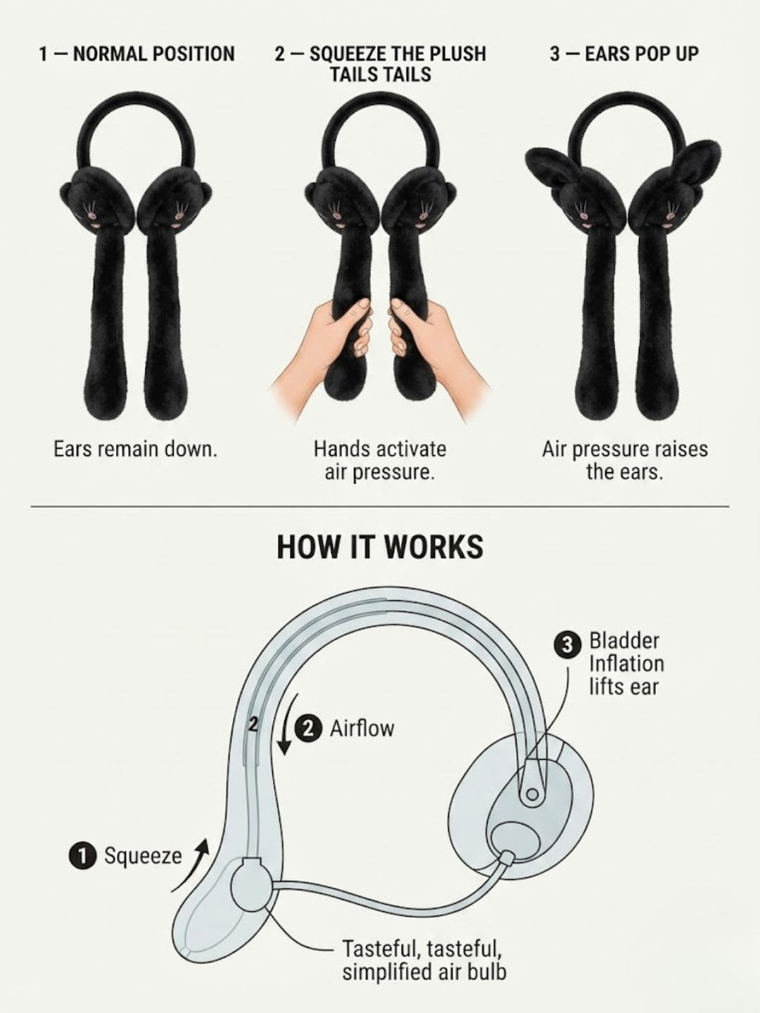 Cdeck Velvet Bunny Earmuffs for Girls & Women, Soft Warm Winter Earmuffs with Long Hanging Ear Covers, Free Size