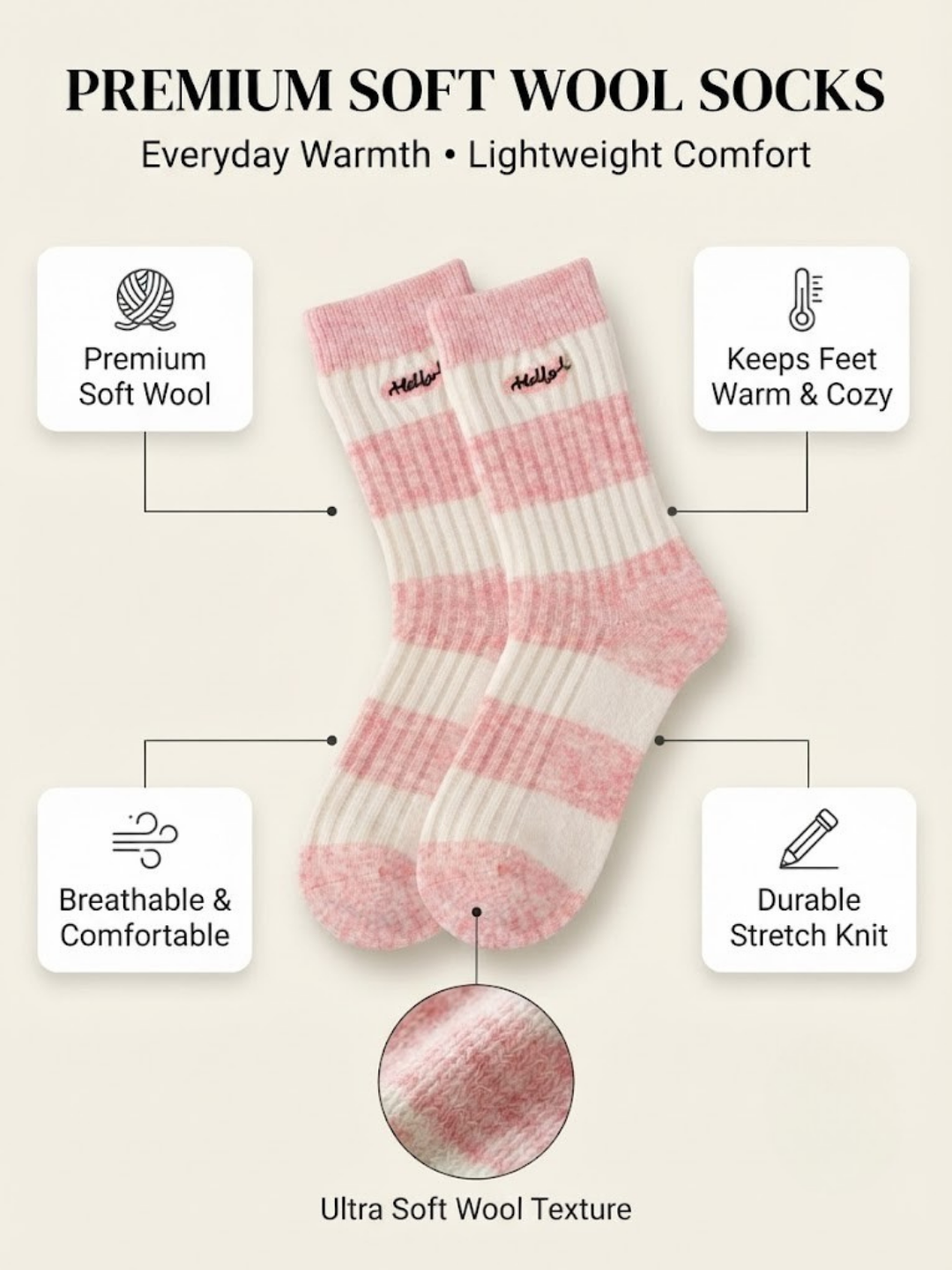 Cdeck Women’s Soft Cotton Socks | Comfortable, Stylish & Casual Everyday Socks
