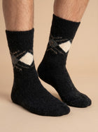 Cdeck Men’s Premium Hair Wool Winter Socks  | Soft, Fuzzy, Warm & Comfortable | Black | Free Size