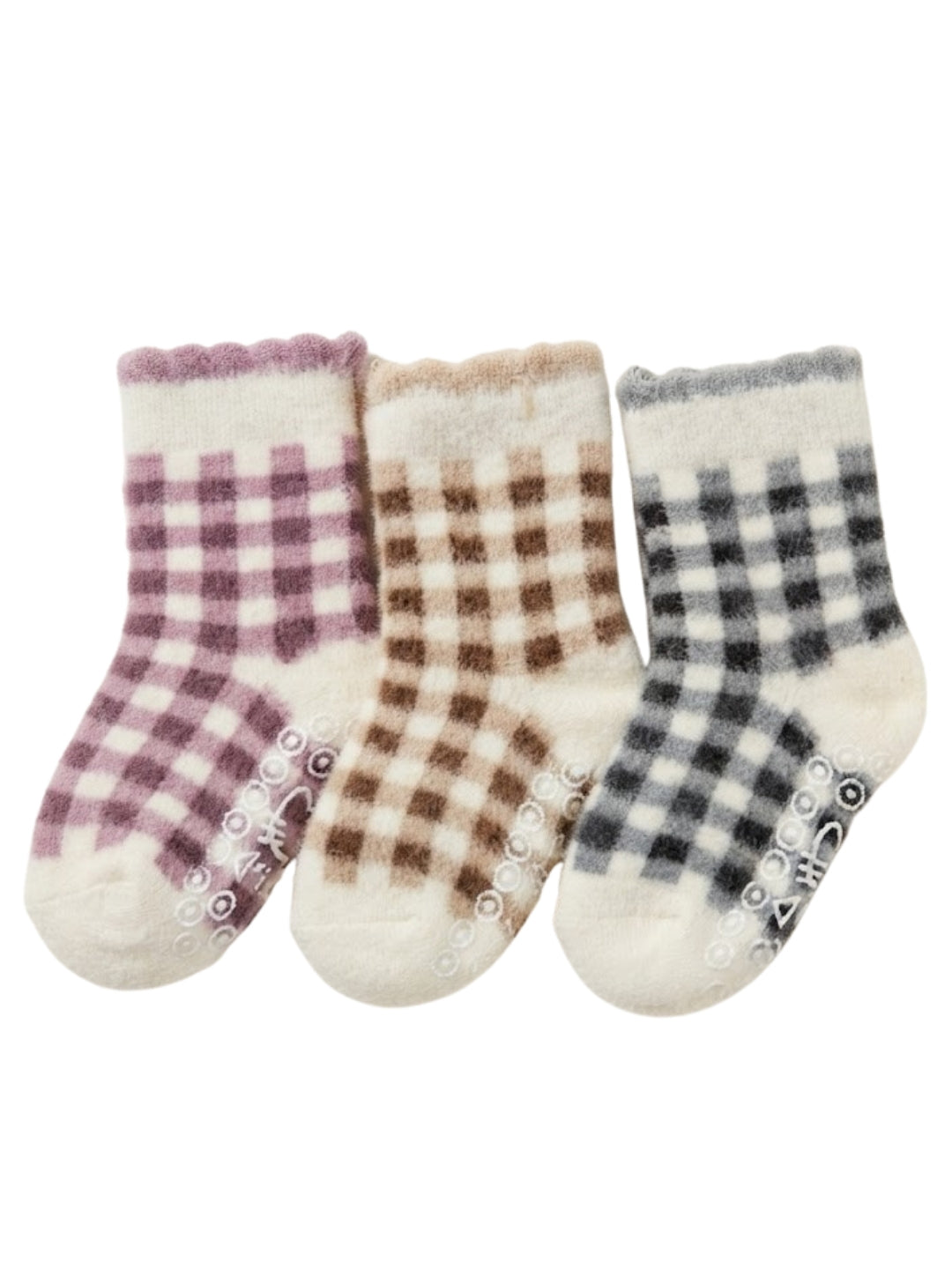 Cdeck Kids Winter Woolen Socks | Rabbit Hair Wool Soft Warm Stretchable Socks for Boys & Girls | 0–4 Years | Pack of 3 | Multicolor