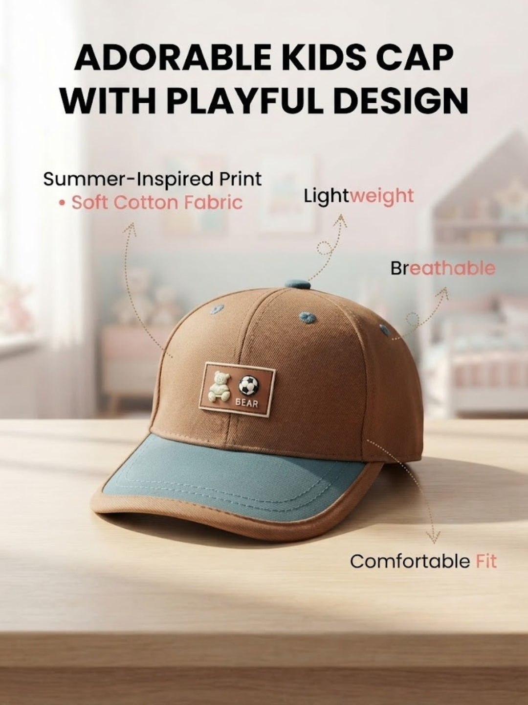 Cdeck Kids Cotton Cap for Boys & Girls