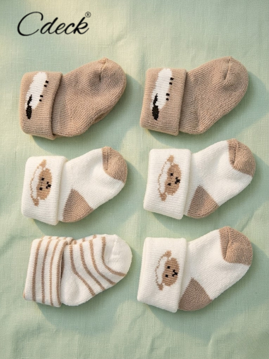 Cdeck Baby Kids Towel Cotton Socks | Soft, Comfortable & Absorbent | 0–12 Months