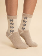 Cdeck Women Premium Hair Wool Socks | Warm & Comfortable | Free Size | Cream & Brown