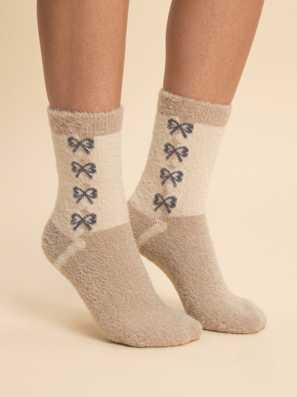 Cdeck Women Premium Hair Wool Socks | Warm & Comfortable | Free Size | Cream & Brown
