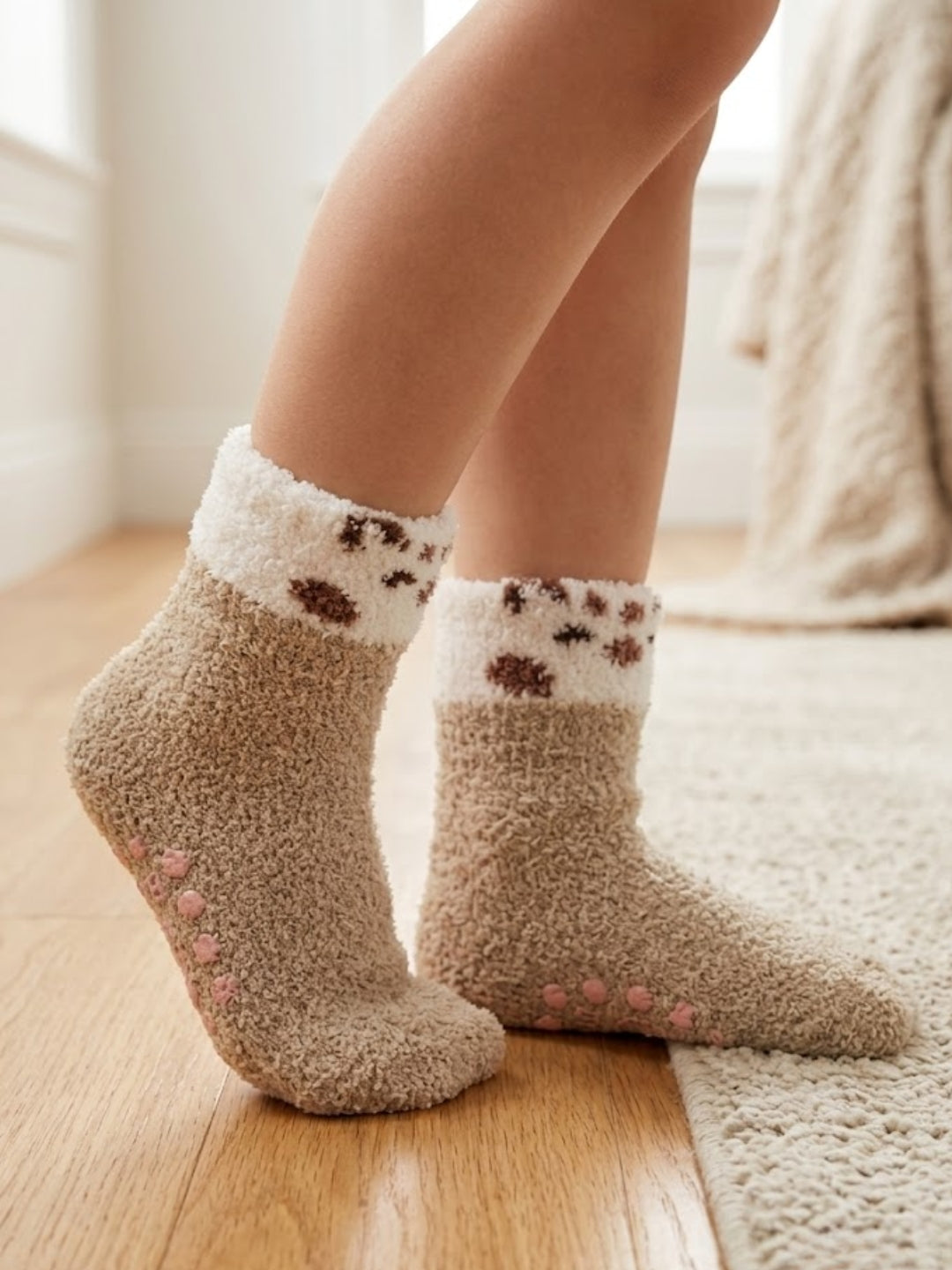 Cdeck Kids Winter Woolen Socks for Baby Boys & Girls | Soft Fuzzy Warm Socks with Anti-Skid Sole  | 0–4 Years | Pack of 3