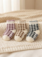 Cdeck Kids Winter Woolen Socks | Rabbit Hair Wool Soft Warm Stretchable Socks for Boys & Girls | 0–4 Years | Pack of 3 | Multicolor