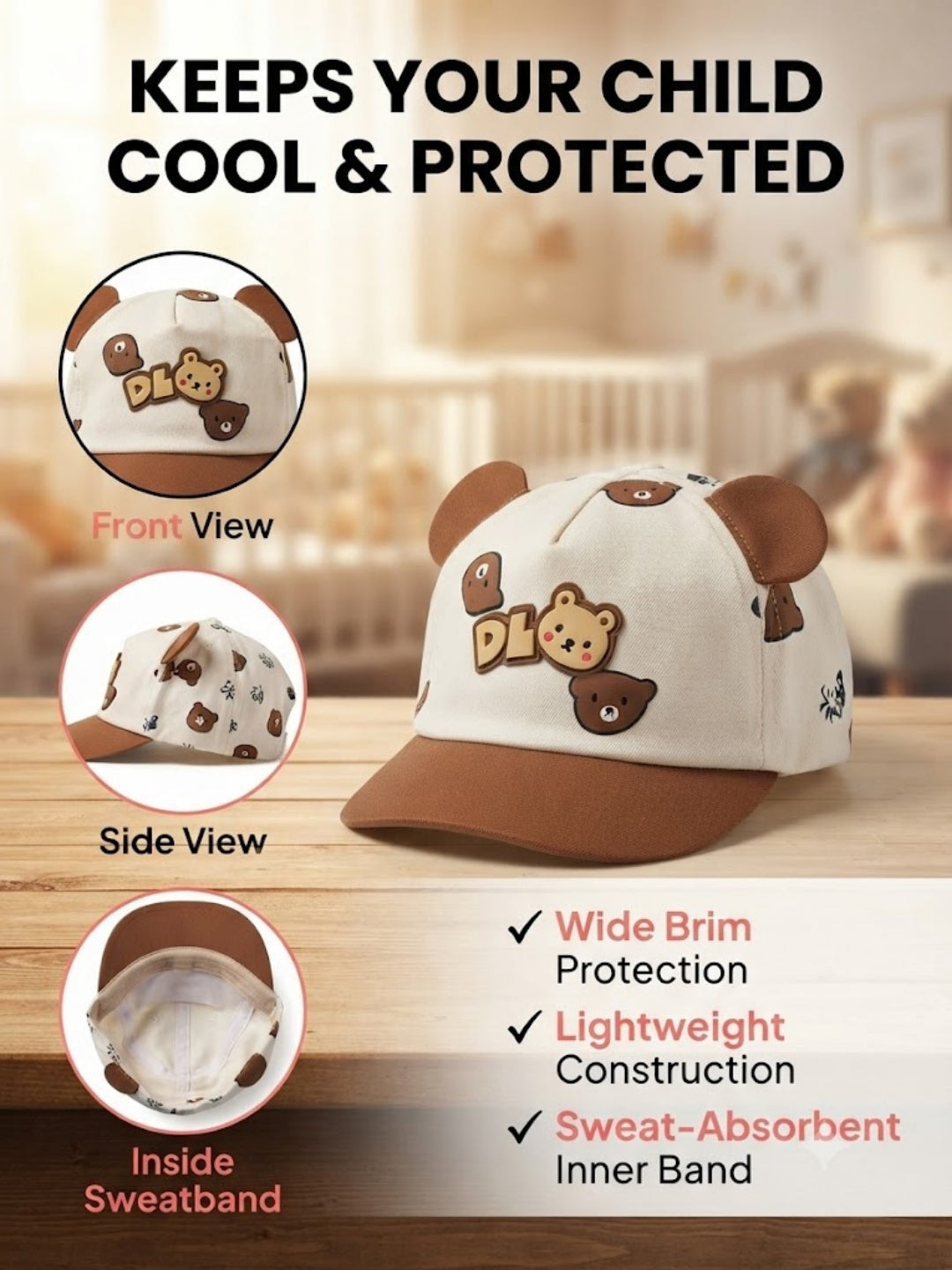 Cdeck Kids Cotton Cap for Boys & Girls