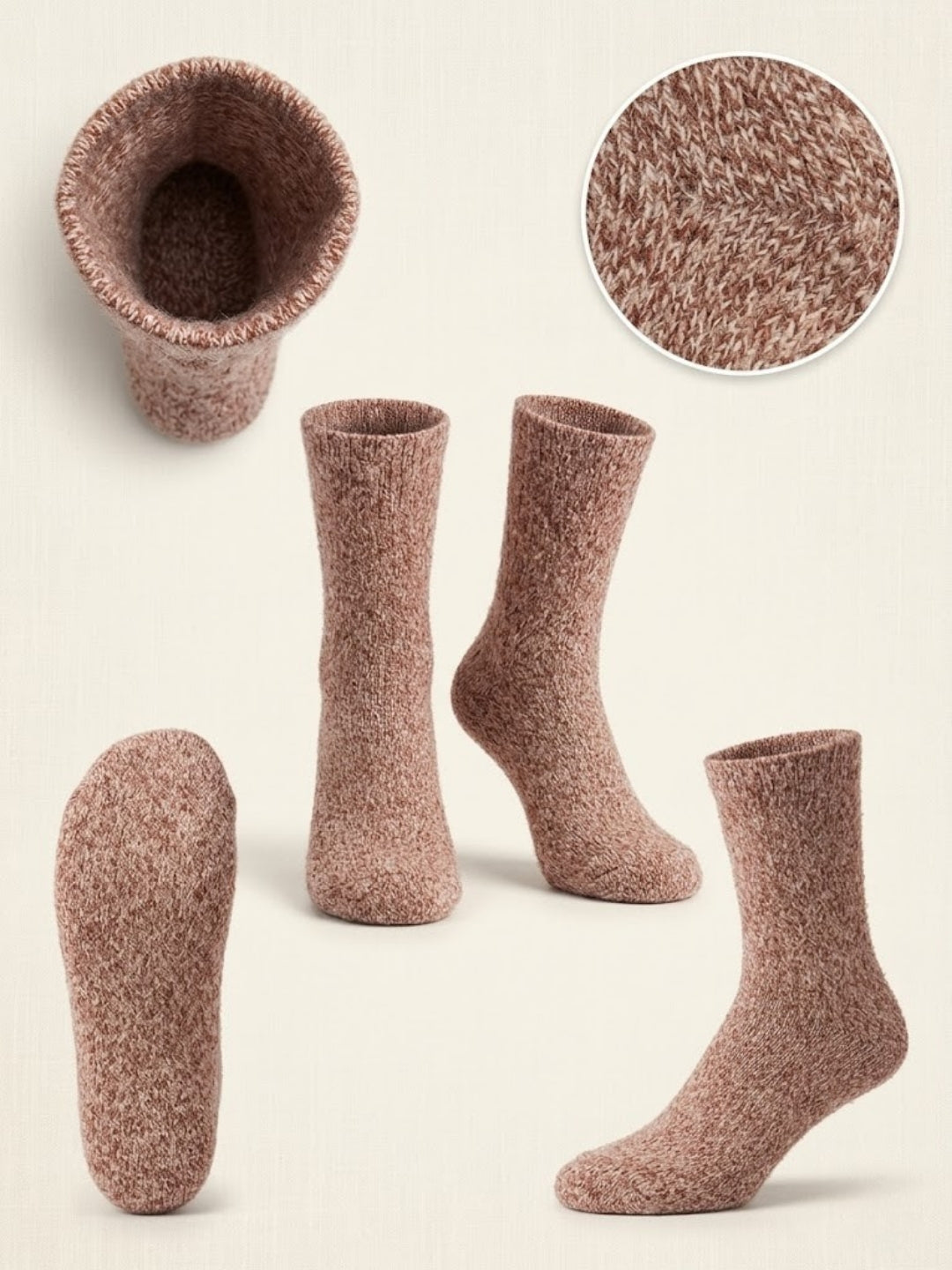 Cdeck Women’s Premium Fuzzy Socks – Soft Warm Winter Socks | Free Size | Brown
