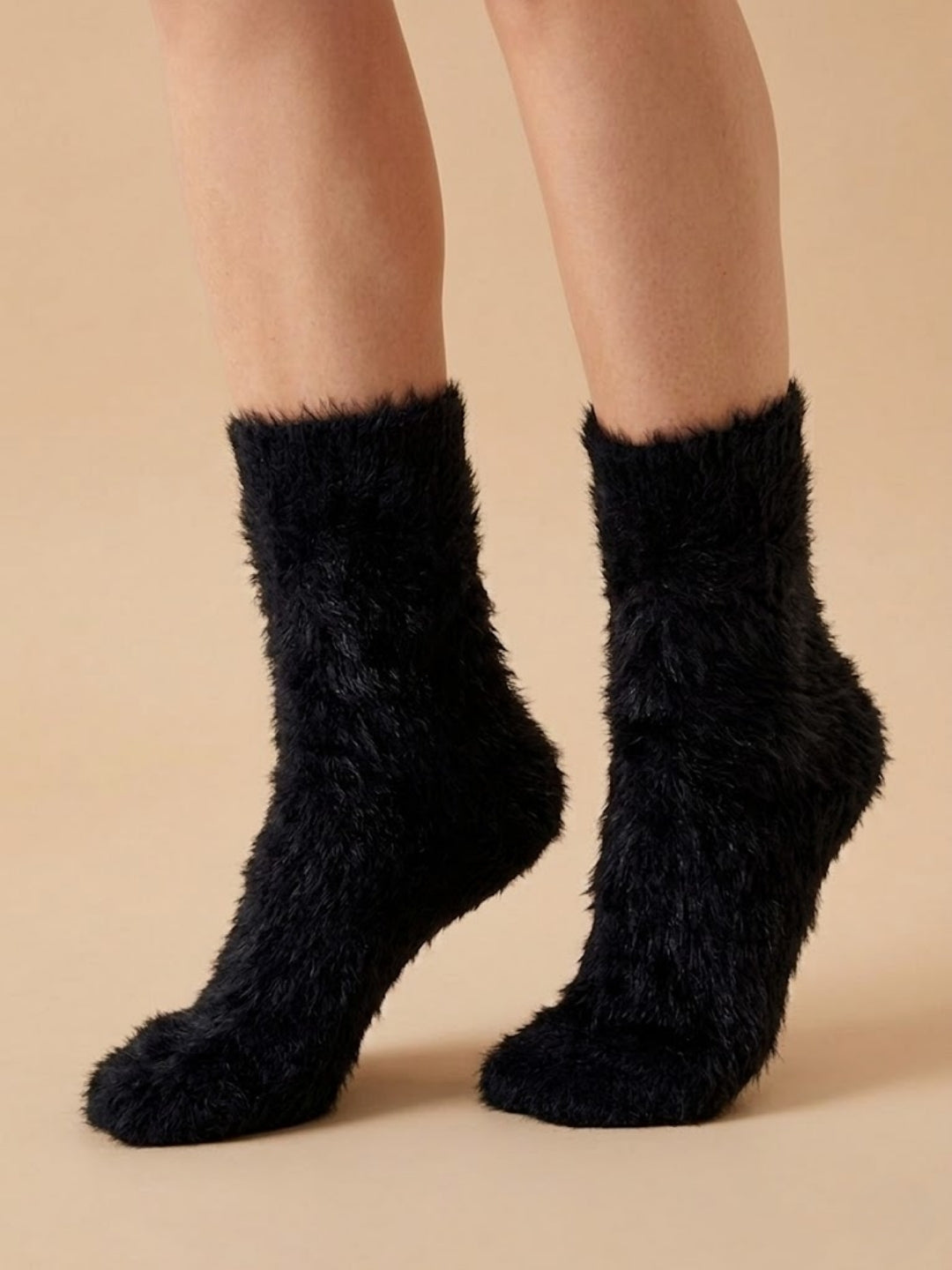 Cdeck Women’s Soft & Warm Fuzzy Socks | Cozy Thick Plush Winter Socks for Women | Black