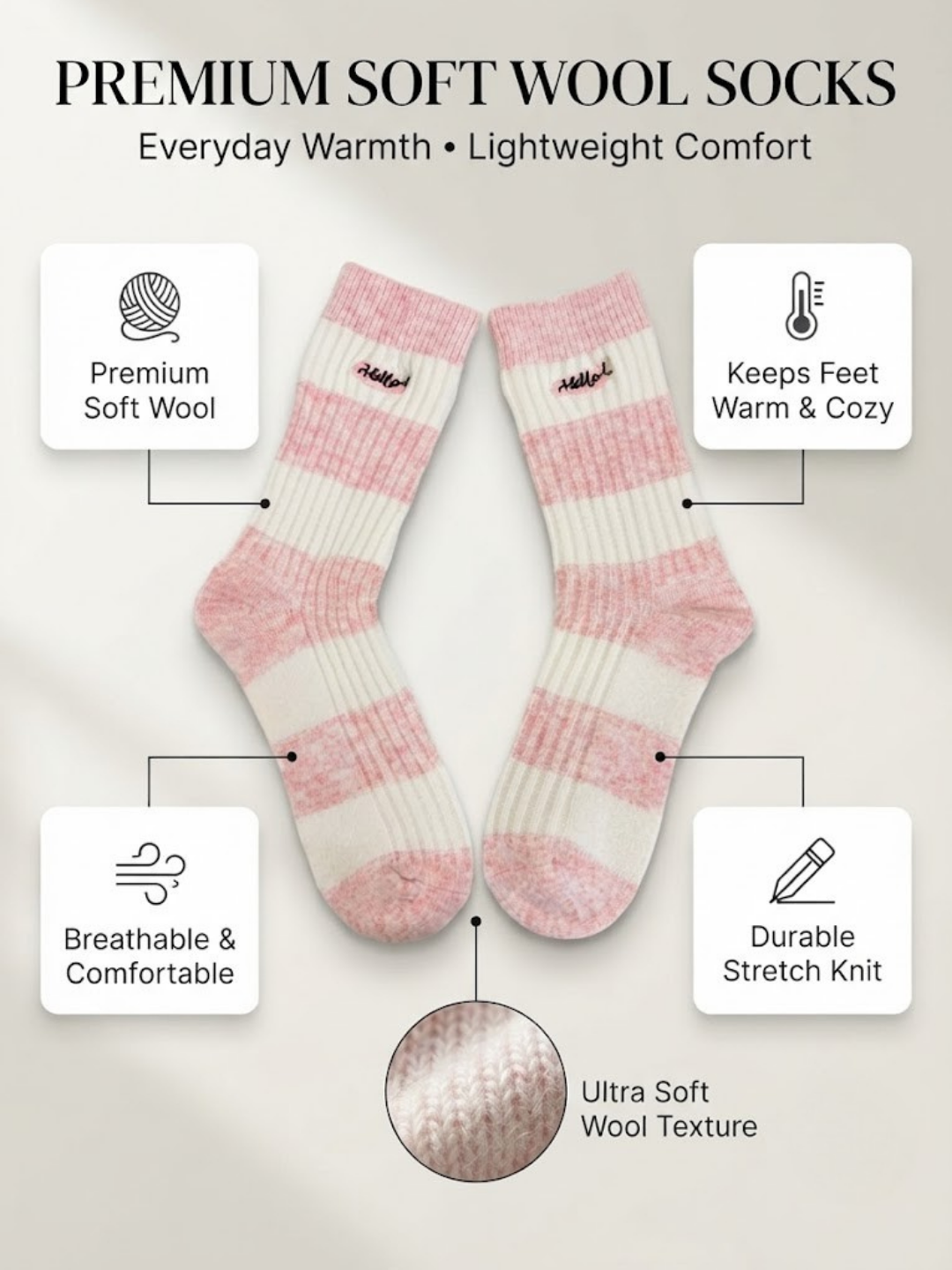 Cdeck Women’s Soft Cotton Socks | Comfortable, Stylish & Casual Everyday Socks