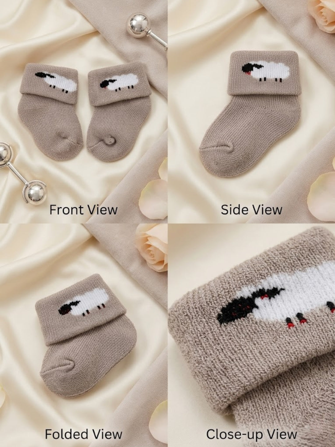 Cdeck Baby Kids Towel Cotton Socks | Soft, Comfortable & Absorbent | 0–12 Months