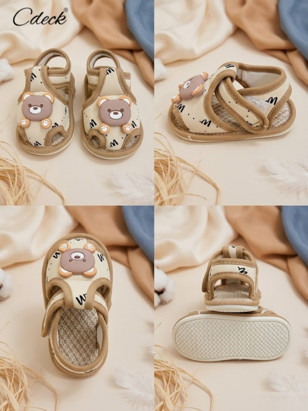 Cdeck Baby Sandals for Girls & Boys | Soft, Lightweight & Comfortable | 3-18 months