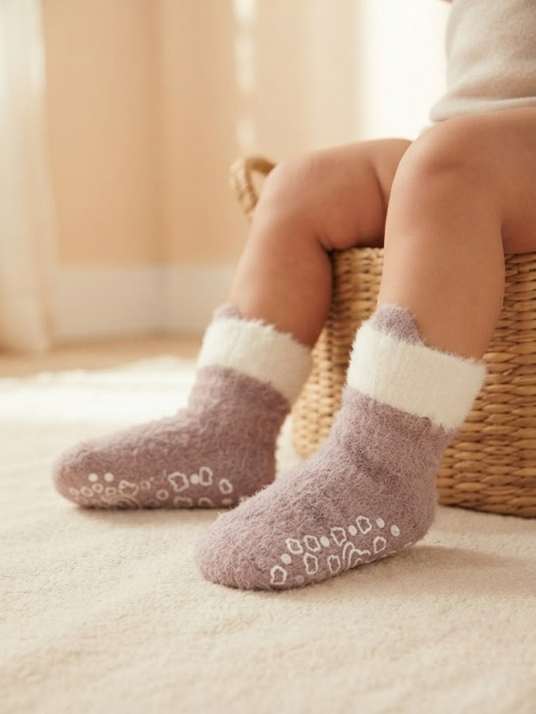 Cdeck Kids Winter Woolen Socks | Hair Wool Soft Warm Socks for Boys & Girls | 0–4 Years | Pack of 3 | Multicolor
