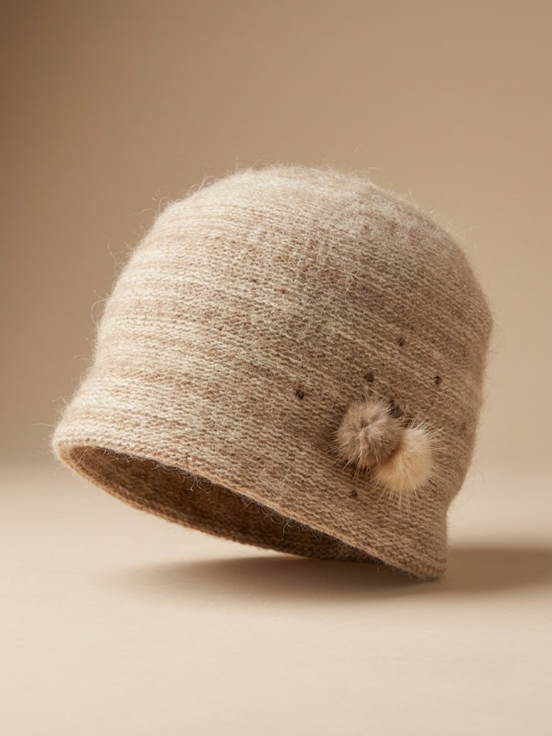 Cdeck Women Woolen Cap | Soft Knitted Winter Beanie for Women | Warm & Stylish Winter Wear | Free Size| Brown
