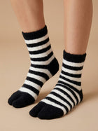 Cdeck Premium Hair Wool Socks for Women | Warm & Comfortable | Free Size | Black White