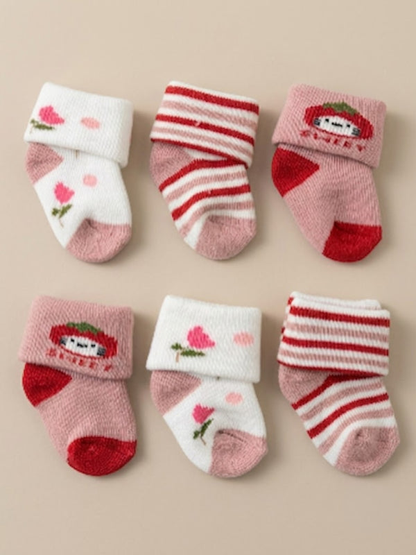 Cdeck Newborn Baby Towel Cotton Soft Stretch Socks | Soft, Comfortable & Absorbent | 0–12 Months