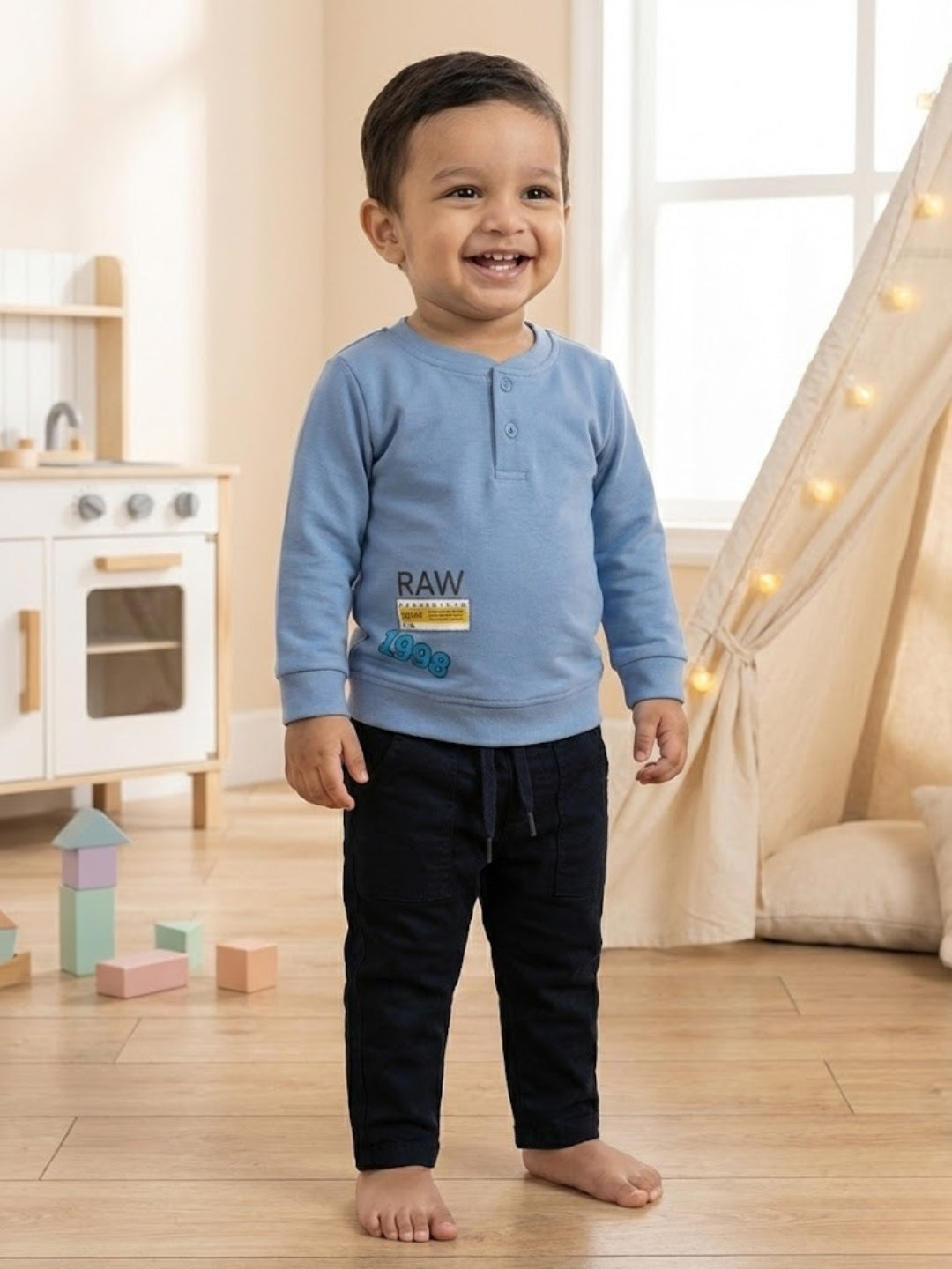 Cdeck Baby Full Sleeve T-Shirt & Pants Set | Comfortable & Stylish Baby Clothing
