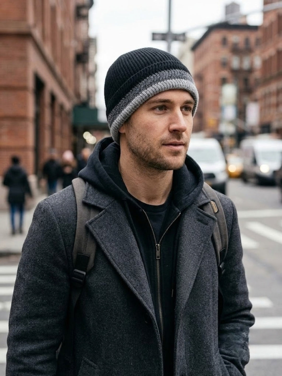 Cdeck Men’s Woolen Winter Cap | Soft, Warm & Comfortable Cap for Everyday Wear | Free Size |Black