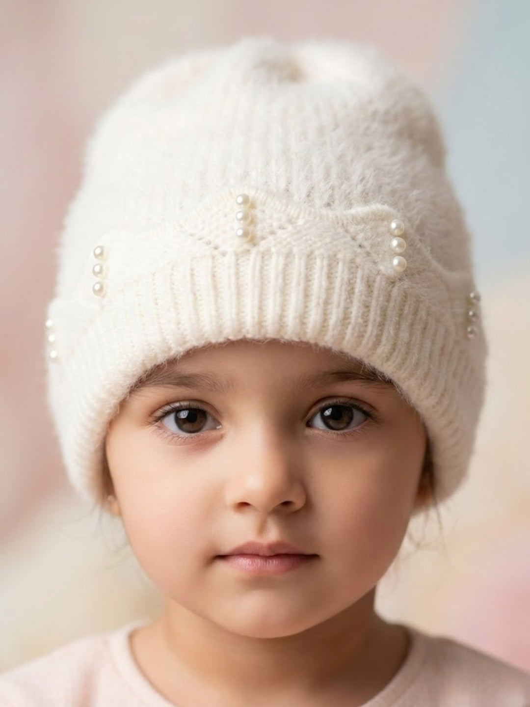 Cdeck Baby Girls Woolen Winter Cap | Soft, Warm & Cozy Winter Wear | 1–2 Years