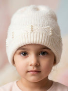Cdeck Baby Girls Woolen Winter Cap | Soft, Warm & Cozy Winter Wear | 1–2 Years