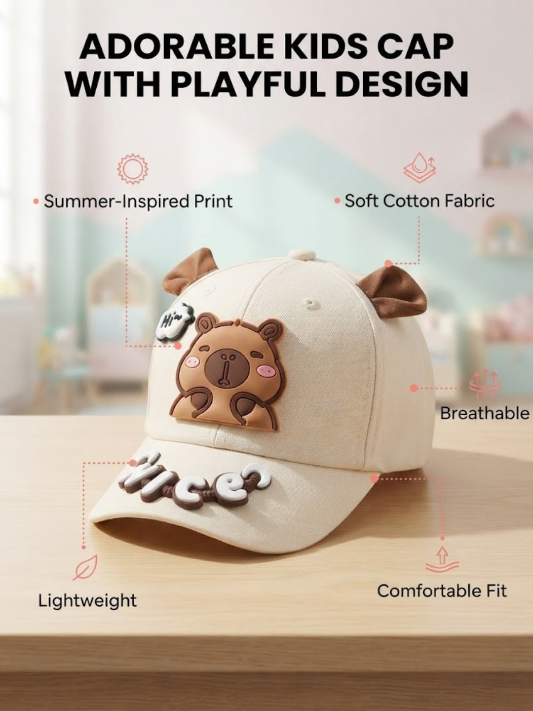 Cdeck Kids Cotton Cap for Boys & Girls