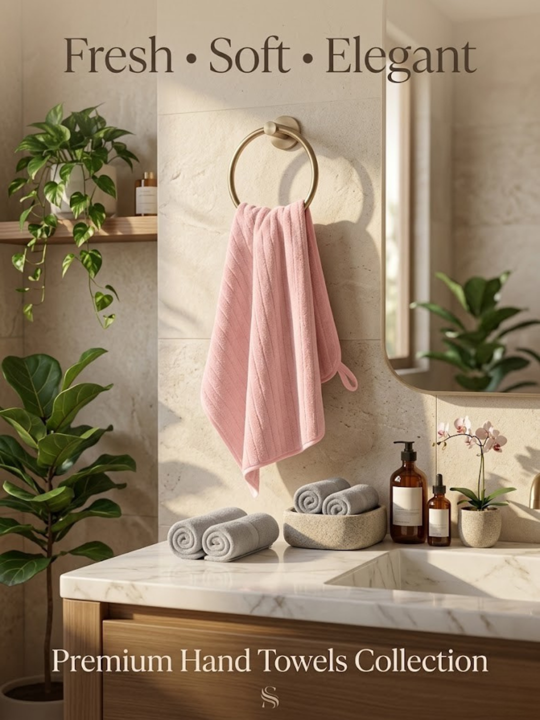 Cdeck Premium Cotton Hand Towel | Soft, Absorbent & Comfortable Everyday Use